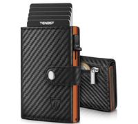 TENBST Portafoglio Uomo & Donna | Porta Carte di Credito 10 Carte | Portacarte con RFID Protezione Anticlonazione | Porta Tessere con Portamonete e Scomparti Banconote - Regalo