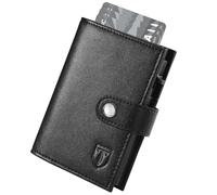 TENBST Portafoglio Uomo Slim | Porta Carte di Credito con Protezione RFID | Portamonete Compatto con Scomparto per Banconote | Portafoglio Uomo Piccolo con Scatola Regalo Elegante | Nero