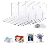 Tenceur 6 librerie galleggianti invisibili, 16,3 x 11,5 x 11,5 cm, in acrilico bianco, da parete, multiuso, moderna, resistente, per camera da letto, casa, camera dei bambini