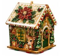 Tencipeda 3D Christmas House Diamond Painting Kit, Pearl Art Kit (Type A)