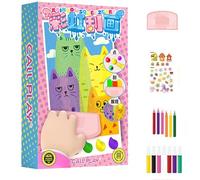 Tencipeda DIY Rainbow Scratch Art, Squeegee Art Kids Paint Kit, 20PCS Painting Crafts Creativity Set (1Set)
