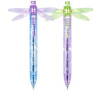 Tencipeda Dragonfly Pen, Dragonfly Writing Pen with 0.5mm Tip, 5.7-Inch Plastic Body (Type C)