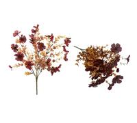 Tencipeda Fall Flowers, UV Resistant Artificial Mums for Outdoor, Suitable for Versatile Home and Autumn Outdoor Decoration (12, Claret)