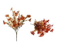Tencipeda Fall Flowers, UV Resistant Artificial Mums for Outdoor, Suitable for Versatile Home and Autumn Outdoor Decoration (24, Orange)