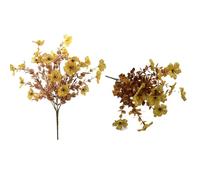 Tencipeda Fall Flowers, UV Resistant Artificial Mums for Outdoor, Suitable for Versatile Home and Autumn Outdoor Decoration (24, Yellow)