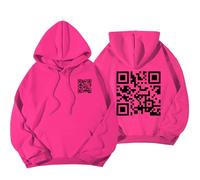 Tencipeda Funny Fu QR Code Hoodie - Scan Code Joke Sweatshirt, Unisex QR Code Joke Pullover (P1,L)