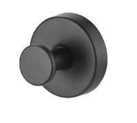 Tencipeda Glass Wreath Suction Cup Hook, Drilling-Free Stainless Steel Material, Suitable for Shower Room, Bathroom Window, Glass Door, Wall (Black)