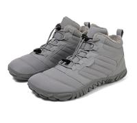 Tencipeda Hike Winter Footwear Barefoot, Barefoot Boots for Women Men, Ankle Boots, Winter Waterproof Wide Toe Box, Anti-Slip Rubber Sole (Gray,40)