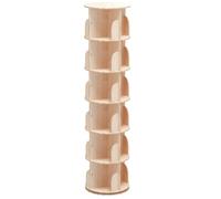 Tencipeda Kids Rotating Bookshelf, 360° Rotating Small Corner Bookcase for Small Space, Wood Narrow Book Shelf Organizer for Bedroom Living Room Study Room (6-layer)
