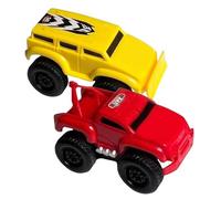 Tencipeda Magnetic Wall Climbing Toy Car, Car That Drives On the Wall and Ceiling, Inertial Levitation Tech Toy for Kids, Pocket-Sized Mini (Red/Yellow)