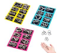 Tencipeda Metal Puzzle Ring 24 Piece Set, Brain Teaser Puzzles, Educational Intellectual Toys, Metal Puzzles for Adults (1Pcs)