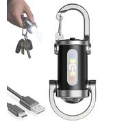 Tencipeda Portable Rechargeable Bright Keychain Flashlight, Mini Vbbert Keychain Flashlight with 7 Modes, Type-C Fast Charging, Waterproof Torch for Camping, Hiking, Emergency (1pcs)