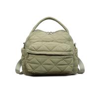 Tencipeda Top Handle Bag, Lightweight Large Capacity Casual Nylon Purse Handbag, Trendy Textured Commuter Bag (Green)