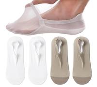 Tencipeda Ultra Thin Liner Socks Non Slip Combed Cotton No Show Socks, Summer Breathable Sock for Women Men (D)