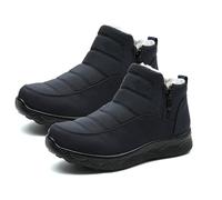 Tencipeda Winter Boots for Women Waterproof, Snow Boots for Women Non-Slip & Fur Lined Slip On Warm (Navy,40)