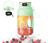 Tencipeda Yulyoie Multifunctional Portable Juicer Cup with Digital Display, Juice Cup Blender, Portable Juicer, Portable Smoothie Blender On The Go (Green)