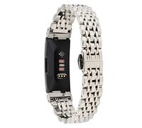 TenCloud Cinturini compatibili con Fitbit Inspire 2, cinturino in metallo in acciaio inossidabile regolabile, accessorio per orologio da polso per Inspire 2 Fitness Tracker solo (argento)