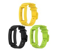Tencloud Cinturini di ricambio compatibili con Fitbit Ace 2, in morbido silicone flessibile, per Inspire 2/Inspire HR/Inspire/Ace 2 Activity Tracker (nero, giallo, lime)