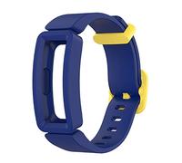 Tencloud, cinturini di ricambio per Fitbit Ace 2, in morbido silicone per tracker di attività Inspire 2, Inspire HR, Inspire/Ace 2 (blu-giallo)