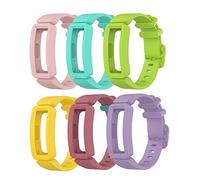 TenCloud Cinturino di ricambio compatibile con Fitbit Ace 2, cinturino in morbido silicone per fitness tracker Inspire 2 / Inspire HR/Inspire/Ace 2 (6 colori-A)