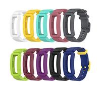 TenCloud Confezione da 10 cinturini di ricambio compatibili con Fitbit Ace 2, in morbido silicone flessibile, per Inspire 2/Inspire HR/Inspire/Ace 2 Activity Tracker (10 colori)