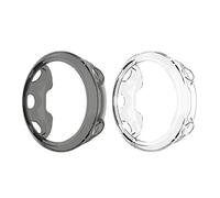 Tencloud - Custodia protettiva per Garmin Forerunner 45/Swim 2 in TPU, morbida custodia protettiva per Garmin 2 GPS Nuoto Smartwatch (nero+bianco)