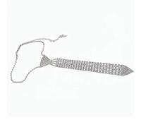 TENCOCO Cravatta in Metallo Elegante alla Moda da Donna con Brillantini Scintillanti in Cristallo Lunga Collana di Gioielli a Catena per Matrimonio