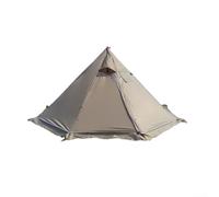 Tenda, 1 tenda da campeggio piramidale con cric per stufa, tepee antivento in alluminio per mantovana invernale da neve, campeggio, grande spazio per adulti avventura all'aperto (marrone)