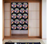 Tenda 2 pezzi impiombata 86,4 x 142,2 cm YYHHAOFA A girandola immagine girandola per la maggior parte delle porte, perfetta da appendere tra stanze, su pareti