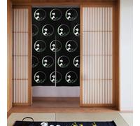 Tenda 2 pezzi impiombata 86,4 x 142,2 cm YYHHAOFA Bamboo Leaf Moon Panda immagine per la maggior parte delle porte, perfetta da appendere tra le stanze, su pareti