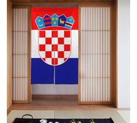 Tenda 2 pezzi impiombata 86,4 x 142,2 cm YYHHAOFA bandiera della Repubblica di Croazia immagine per la maggior parte delle porte, perfetta da appendere tra le stanze, su pareti