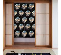 Tenda 2 pezzi impiombata 86,4 x 142,2 cm YYHHAOFA Beautiful Flower Medusa Immagine per la maggior parte delle porte, perfetta da appendere tra le stanze, su pareti
