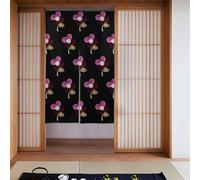 Tenda 2 pezzi impiombata 86,4 x 142,2 cm YYHHAOFA bella spilla fiore immagine per la maggior parte delle porte, perfetta da appendere tra le stanze, su pareti