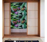 Tenda 2 pezzi impiombata 86,4 x 142,2 cm YYHHAOFA colorato falene immagine per la maggior parte delle porte, perfetta da appendere tra le stanze, su pareti