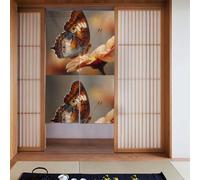 Tenda 2 pezzi impiombata 86,4 x 142,2 cm YYHHAOFA modello sul retro di una farfalla immagine per la maggior parte delle porte, perfetta da appendere tra stanze, su pareti