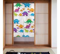 Tenda 2 pezzi impiombata 86,4 x 142,2 cm YYHHAOFA piccolo dinosauro immagine per la maggior parte delle porte, perfetta da appendere tra le stanze, su pareti