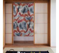 Tenda 2 pezzi impiombata 86,4 x 142,2 cm YYHHAOFA Plume immagine per la maggior parte delle porte, perfetta da appendere tra le stanze, su pareti