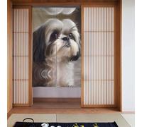 Tenda 2 pezzi impiombata 86,4 x 142,2 cm YYHHAOFA Shih Tzu Dog Picture per la maggior parte delle porte, perfetta da appendere tra stanze, su pareti
