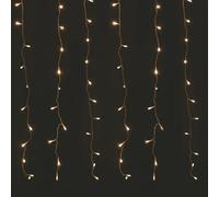 Tenda 204 led bianco caldo, 17 stringhe, 8 giochi luce, uso esterno 300x70 cm, Santa's House by Kooper
