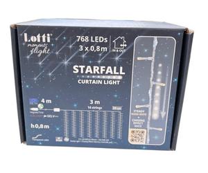 Tenda 300x80H starfall light 768 led bianco caldo+ bianco Lotti importex