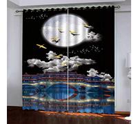 Tenda 3D Architettura Del Museo Del Palazzo In Stile Cinese Salotto Camera Da Letto Tende Per Finestra Moderno 2 Pannelli Set, Soggiorno, 140x240 Cm Finestra Interni Motivo, Poliestere, Con Occhiell