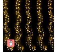 Tenda 560 LED 3x1m Bianco Caldo Effetto Pioggia IP44 - Nataluna