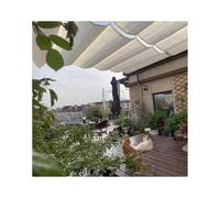 Tenda a baldacchino a onda, parasole retrattile a forma di U, tenda retrattile per pergola a baldacchino, tenda da balcone a onda, all'aperto può proteggere dai raggi UV e dall'esposizione al sole