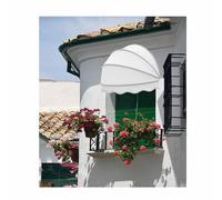 Tenda a baldacchino ad arco, tenda a baldacchino retrattile, telescopica, pieghevole, emisferica, copertura protettiva per patio, ingresso del patio, anti-UV e impermeabile (F, diametro: 75 cm)