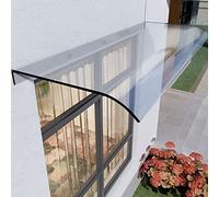 Tenda a baldacchino curva per porta, impermeabile, resistente ai raggi UV, con pannelli in policarbonato trasparente (50 x 80 cm) per protezione dalla pioggia all'ingresso