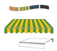 Tenda a baldacchino di ricambio in tessuto impermeabile, design a righe, per balcone, dimensioni: 2 x 1,5 m, 4 x 3 m, 4,5 x 3,5 m, 3,5 x 1,5 m, in poliestere