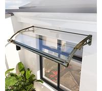 Tenda a baldacchino impermeabile per esterni, protezione dalla pioggia per patio, balcone, giardino e porta anteriore/posteriore, resistente, 80 x 440 cm, resistente al sole e alla pioggia, resistente