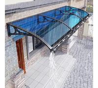 Tenda a baldacchino in alluminio, moderna copertura in policarbonato per patio, protezione UV e pioggia, facile da installare, con staffa: 60/80/100/120 cm, ideale per la difesa da neve e intemperie