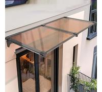Tenda a baldacchino in alluminio per porta d'ingresso, spessore 5 mm, resistente ai raggi UV, protezione da pioggia e neve, resistente agli urti fino a 200 kg, copertura per porta 90 x 180 cm (35 x 71