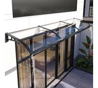 Tenda a baldacchino in alluminio, protezione UV e pioggia per porte/finestre, copertura in policarbonato, resistente alle intemperie, design elegante per un maggiore fascino